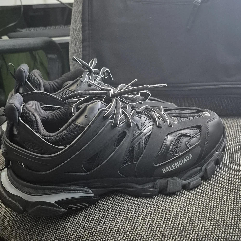 Balenciaga Black Layered Track Sneakers - Picture 2 of 8